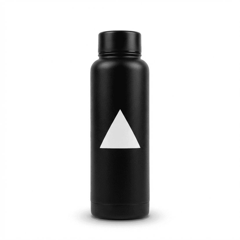 Matte Black Stainless Steel Water Bottle